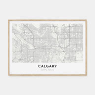Calgary Map Landscape Poster