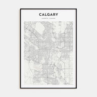 Calgary Map Portrait Poster