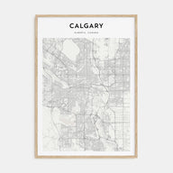 Calgary Map Portrait Poster