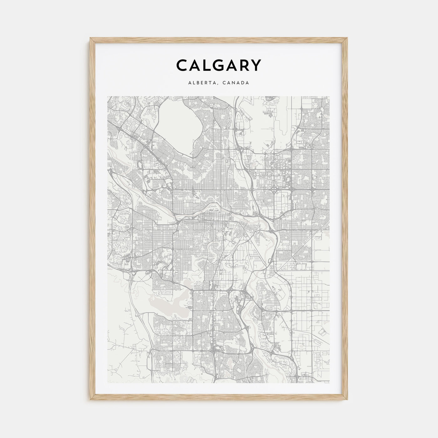 Calgary Map Portrait Poster