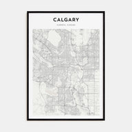 Calgary Map Portrait Poster