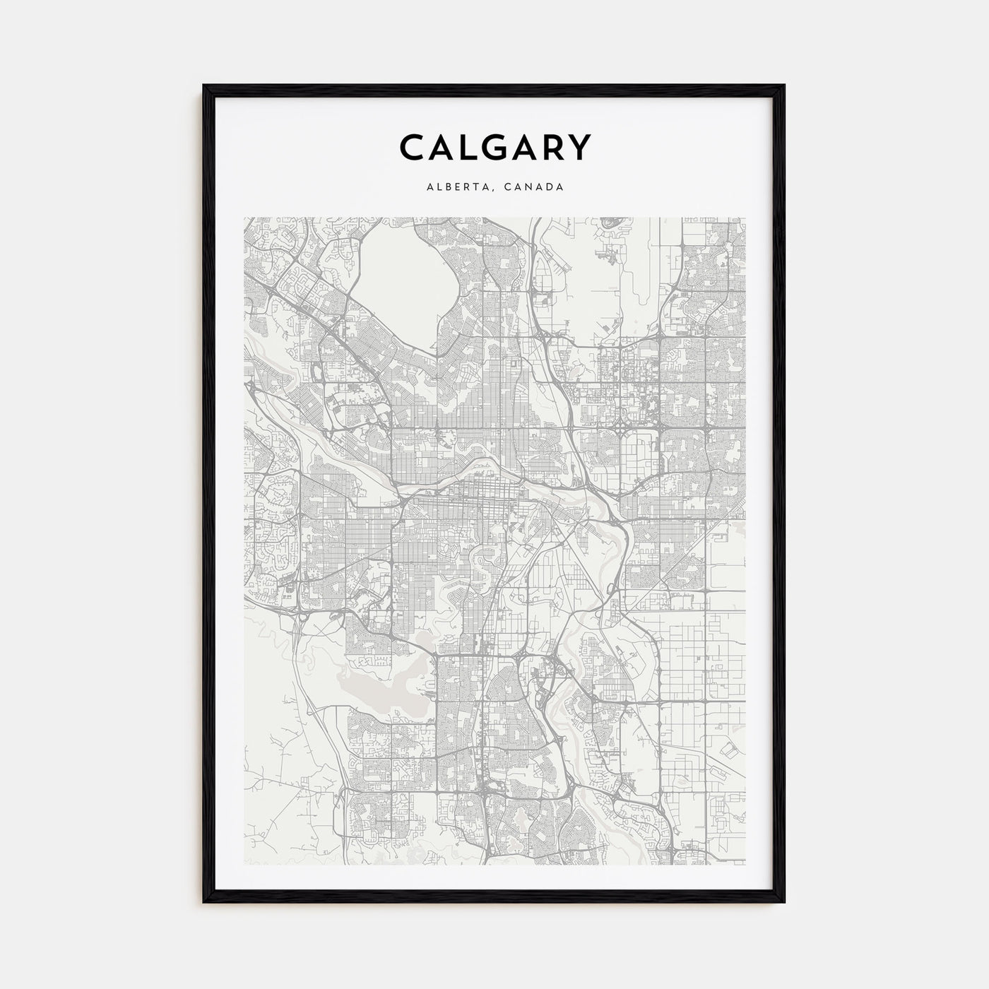 Calgary Map Portrait Poster