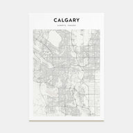 Calgary Map Portrait Poster