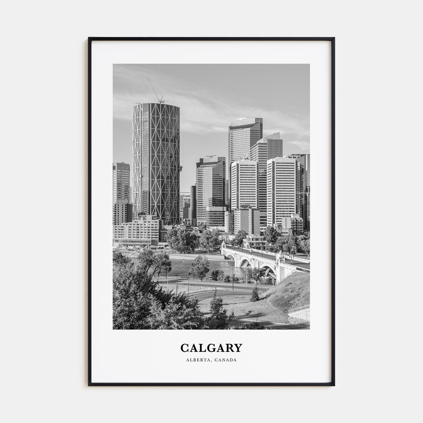 Calgary Portrait B&W No 1 Poster