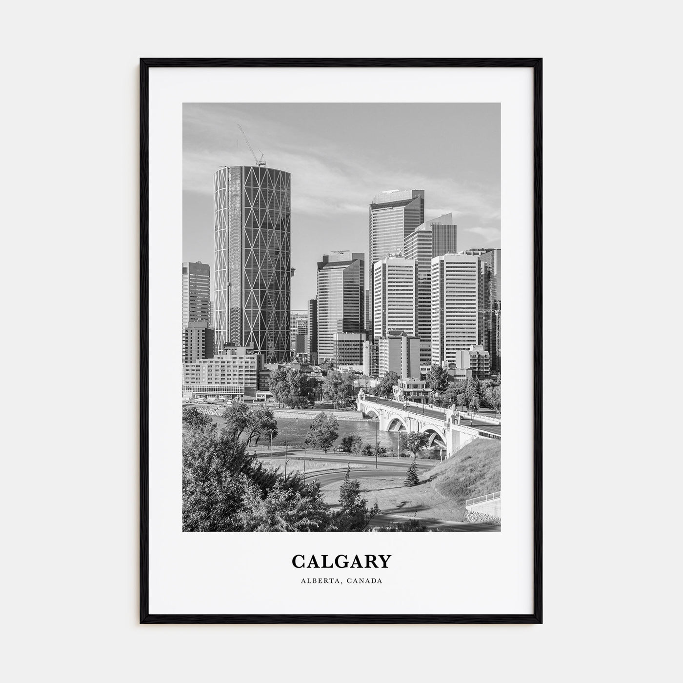 Calgary Portrait B&W No 1 Poster