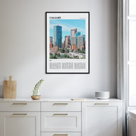 Calgary Travel Color Poster