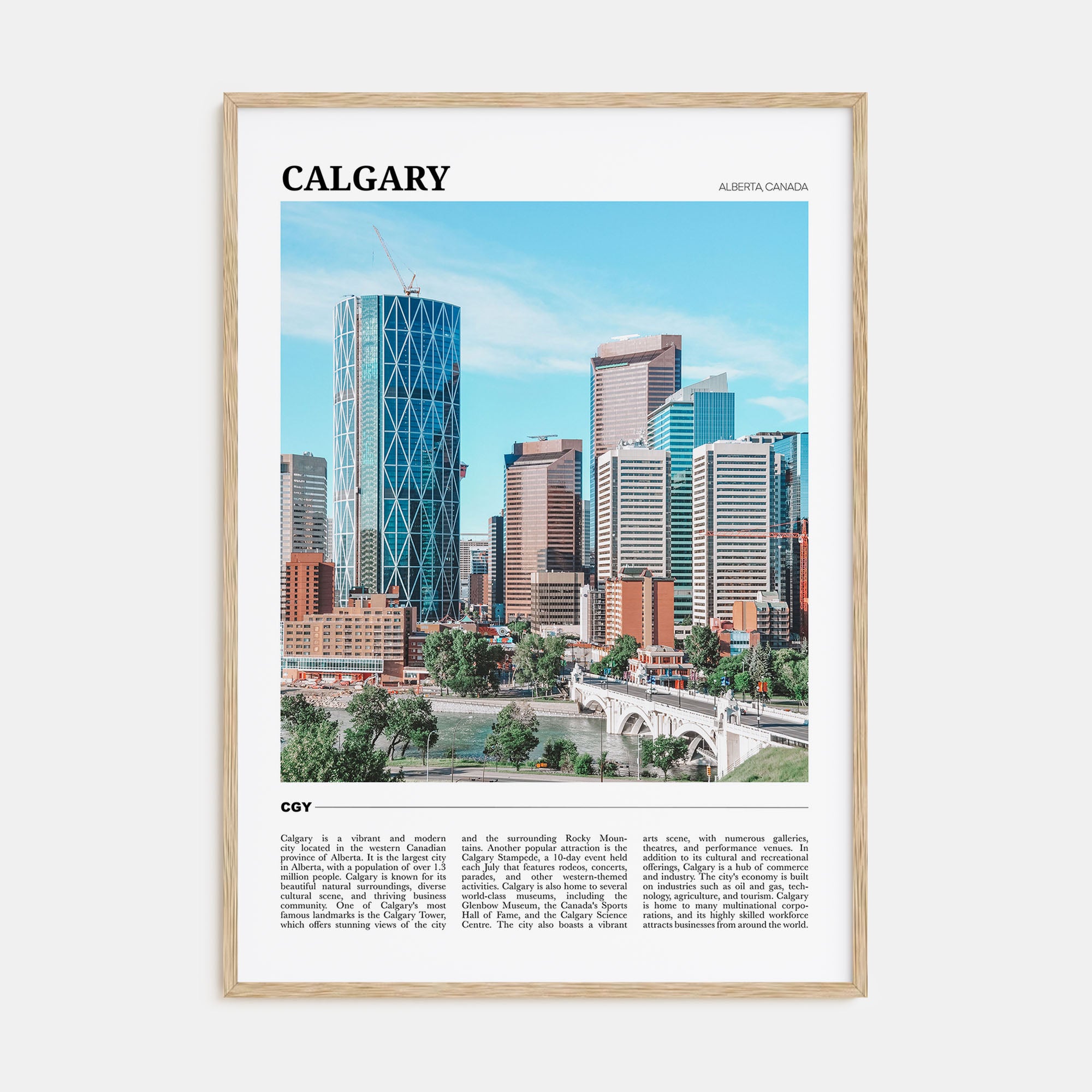 Calgary Travel Color Poster