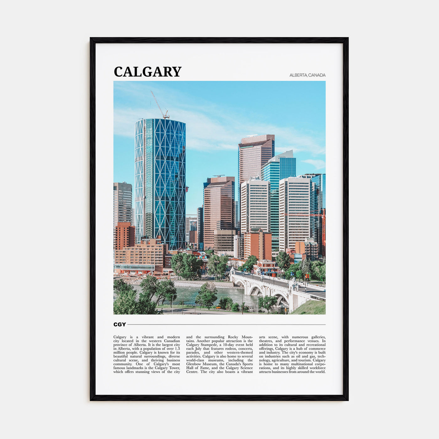 Calgary Travel Color Poster