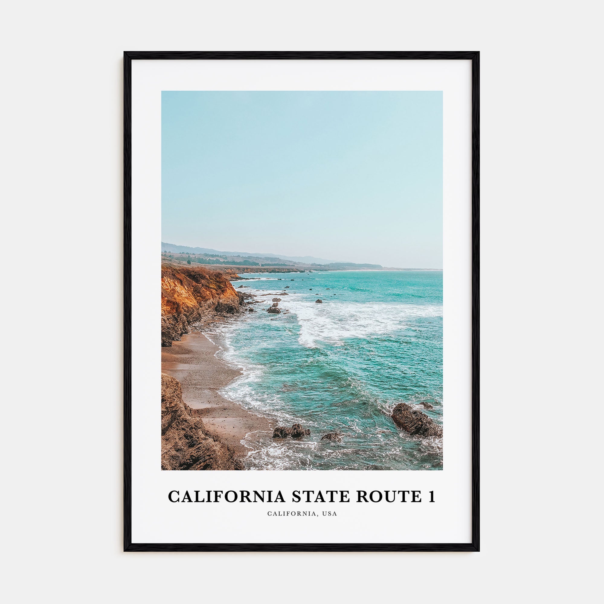 California State Route 1 Portrait Color Poster