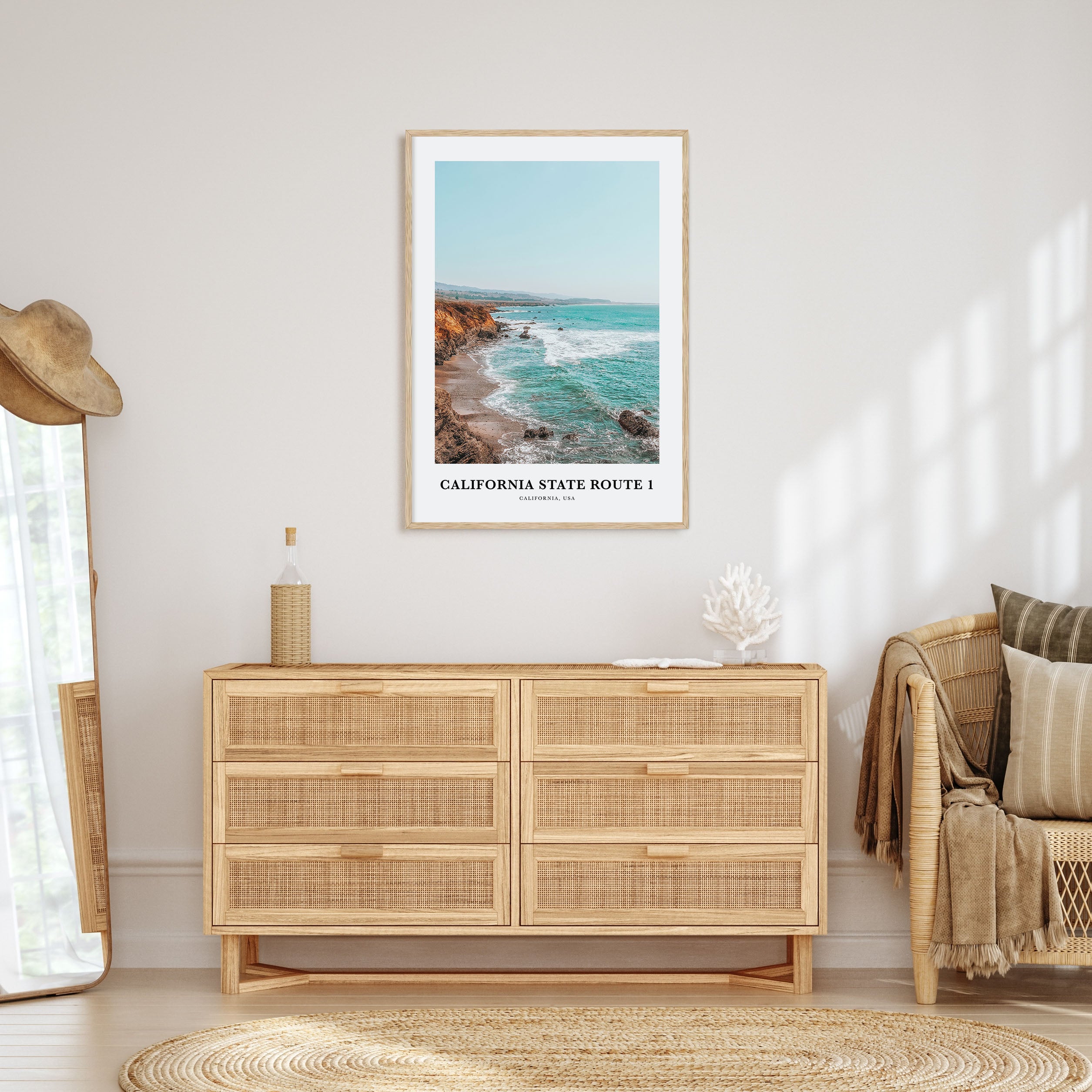 California State Route 1 Portrait Color Poster