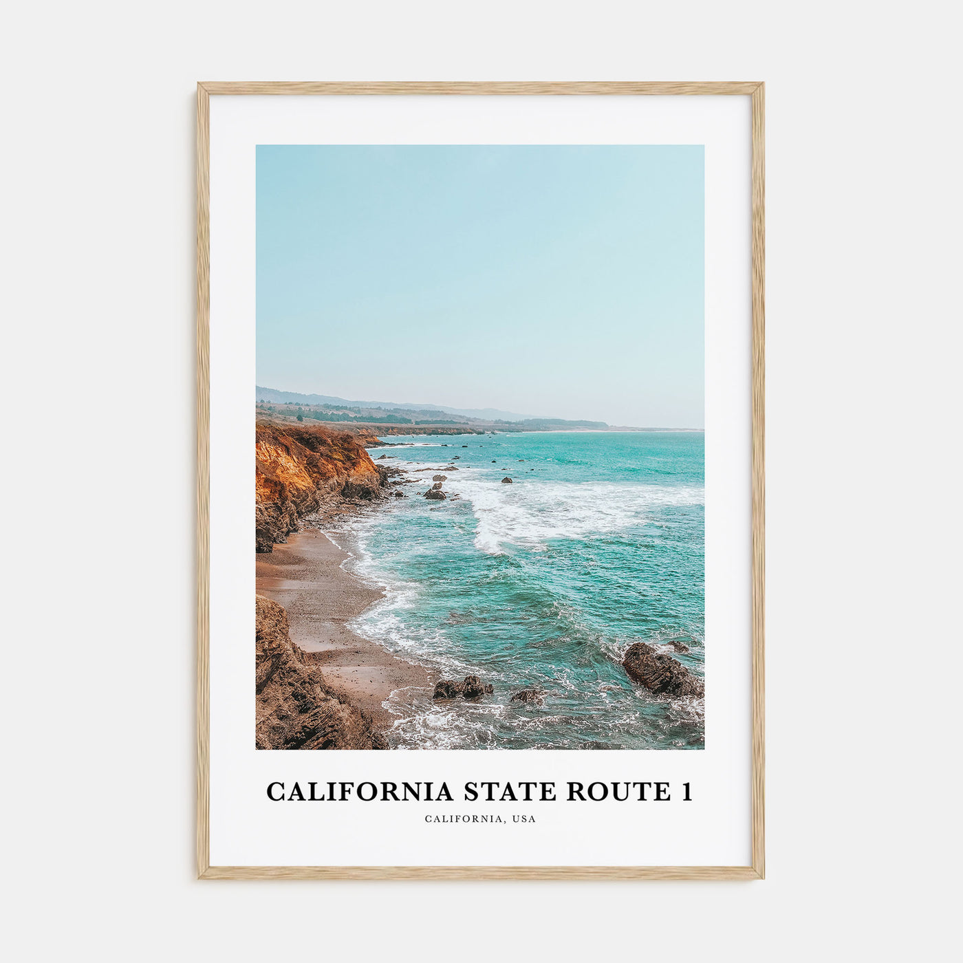 California State Route 1 Portrait Color Poster