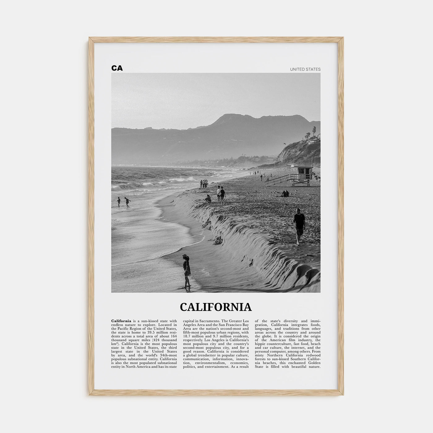California Travel B&W No 5 Poster