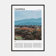 Calistoga Travel Color Poster