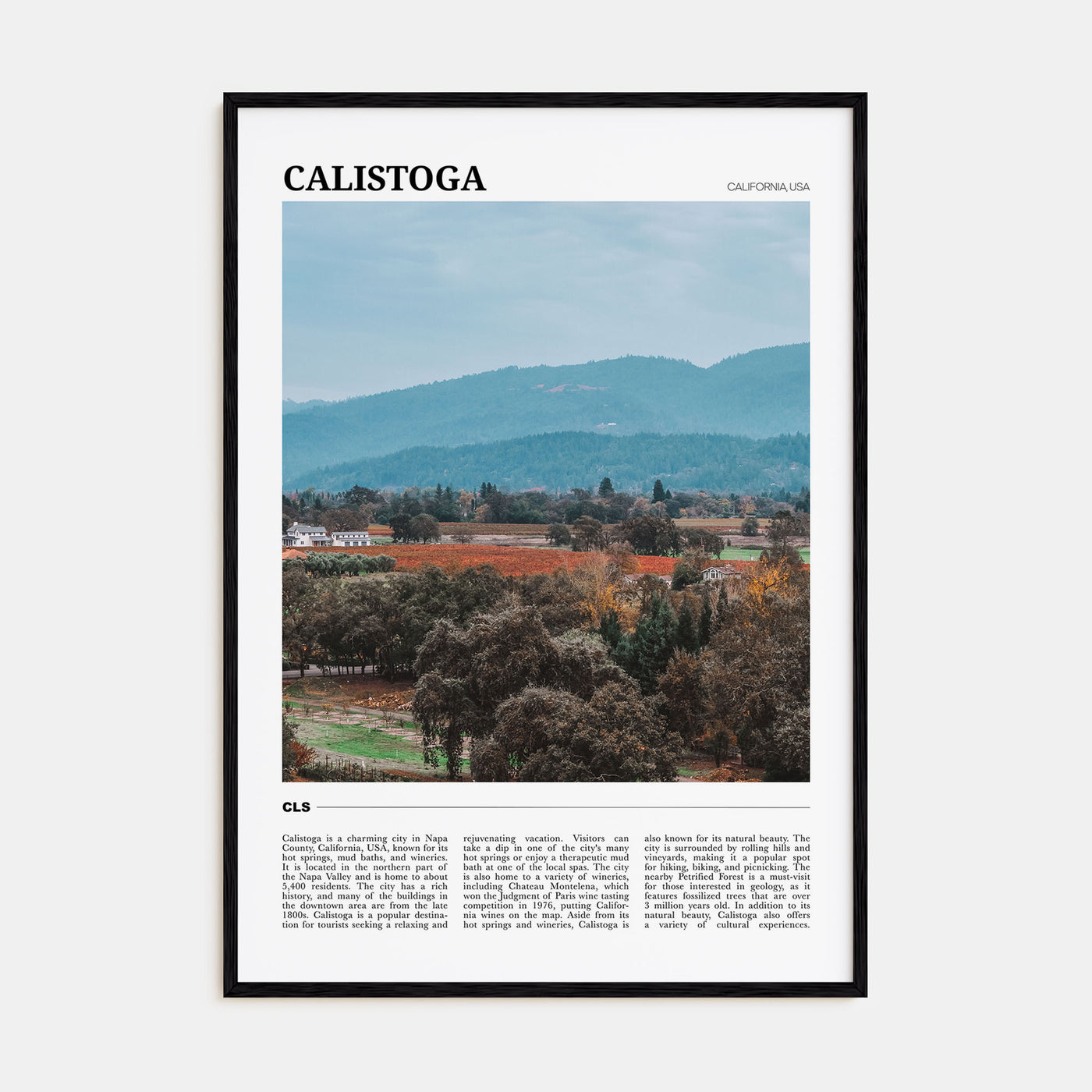 Calistoga Travel Color Poster