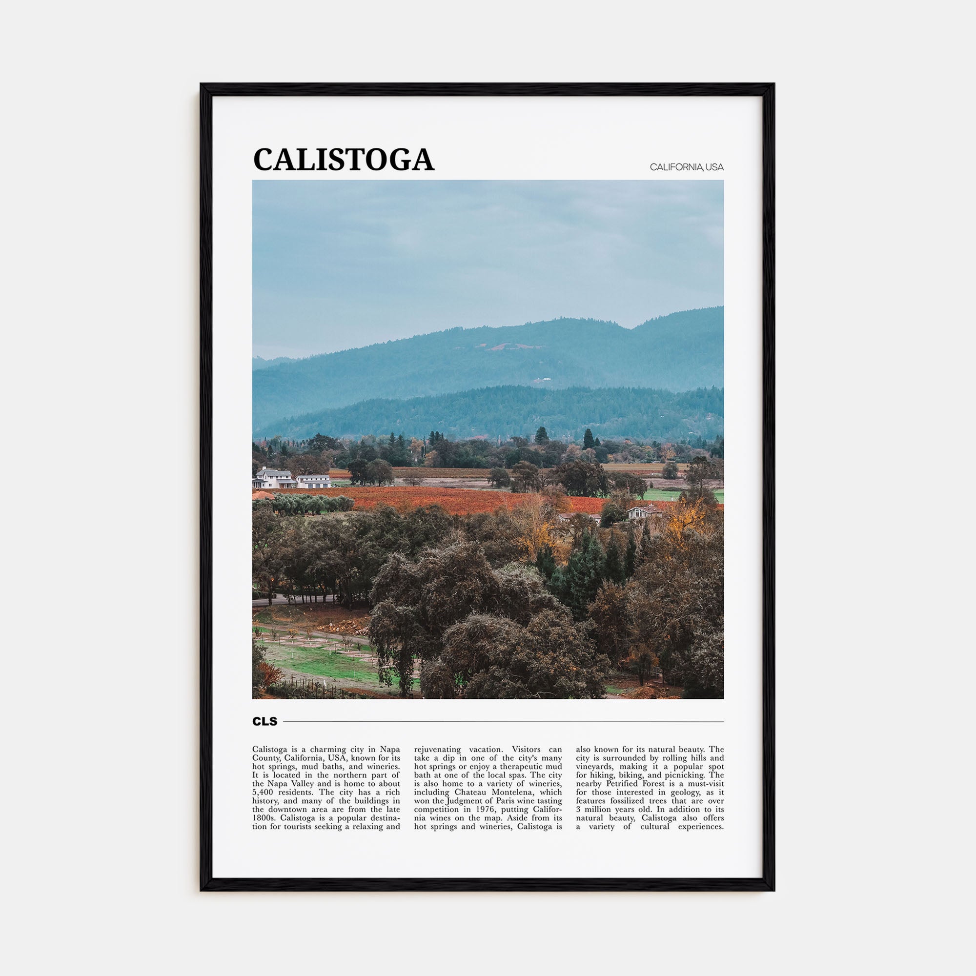 Calistoga Travel Color Poster