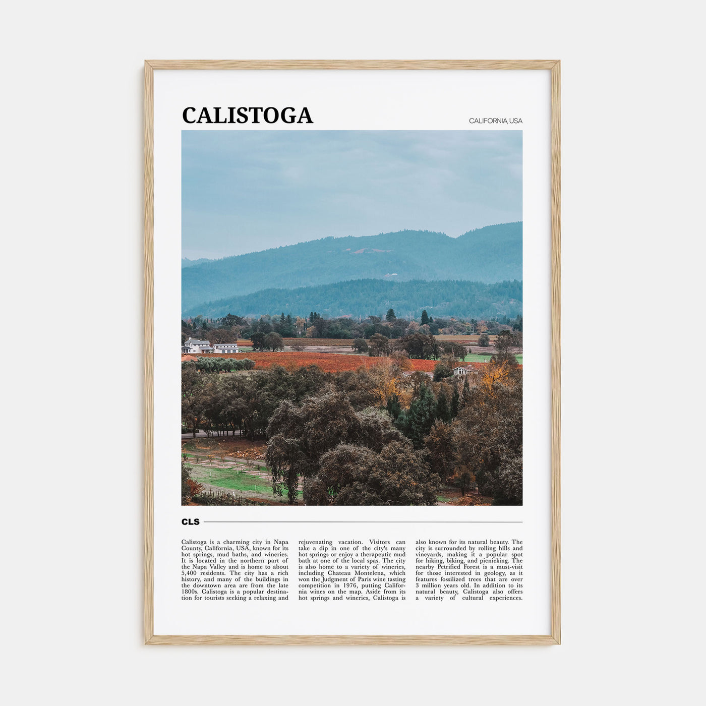 Calistoga Travel Color Poster