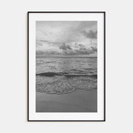 Calm Beach Photo B&W Poster