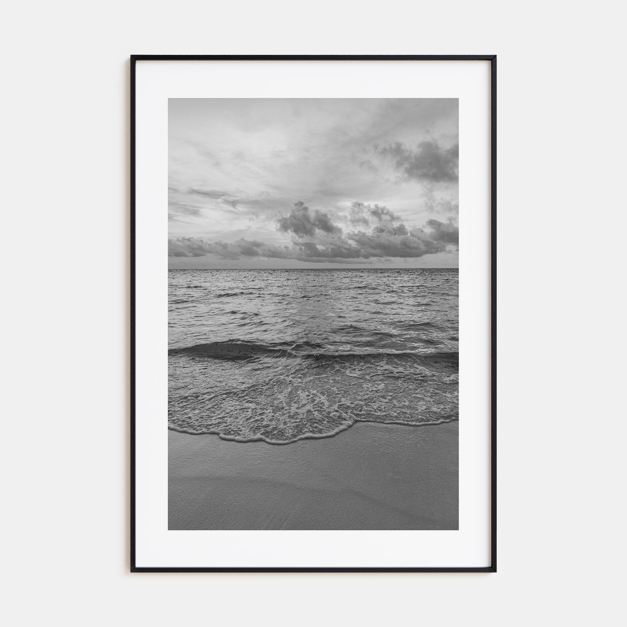 Calm Beach Photo B&W Poster