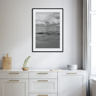Calm Beach Photo B&W Poster