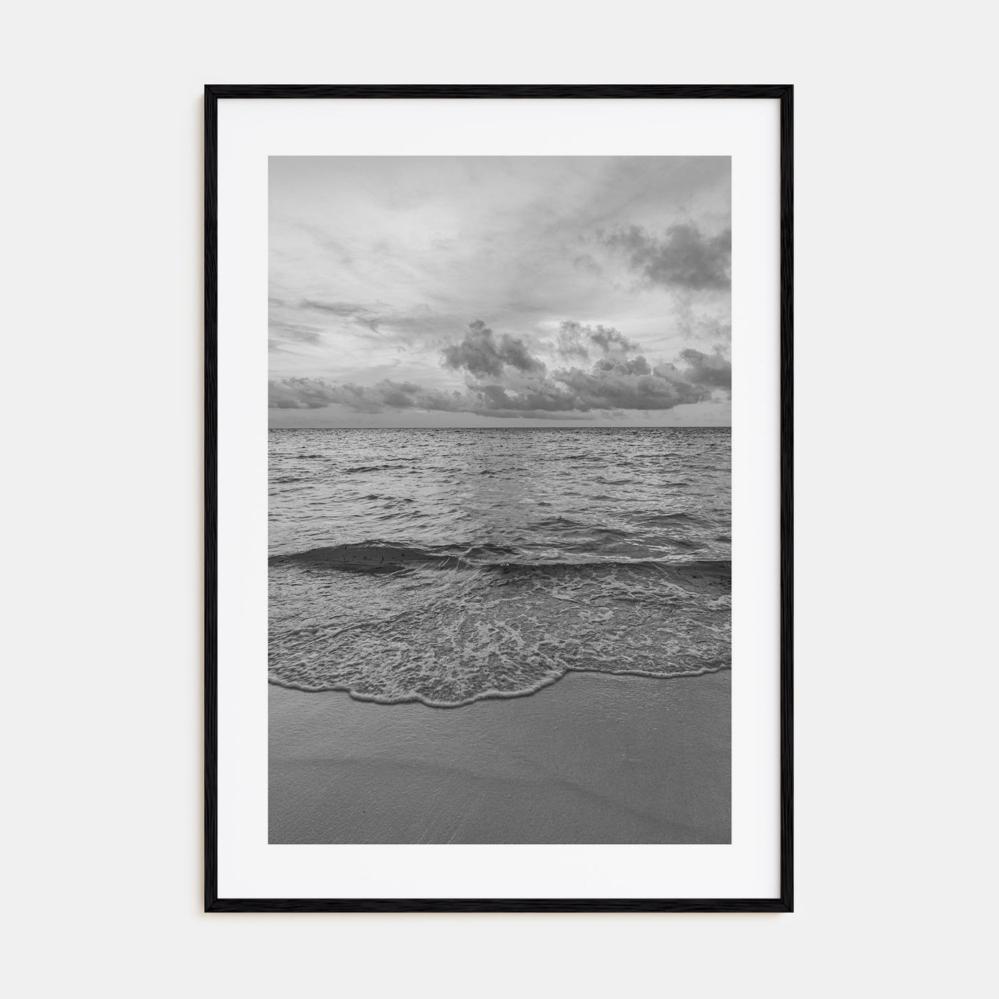 Calm Beach Photo B&W Poster