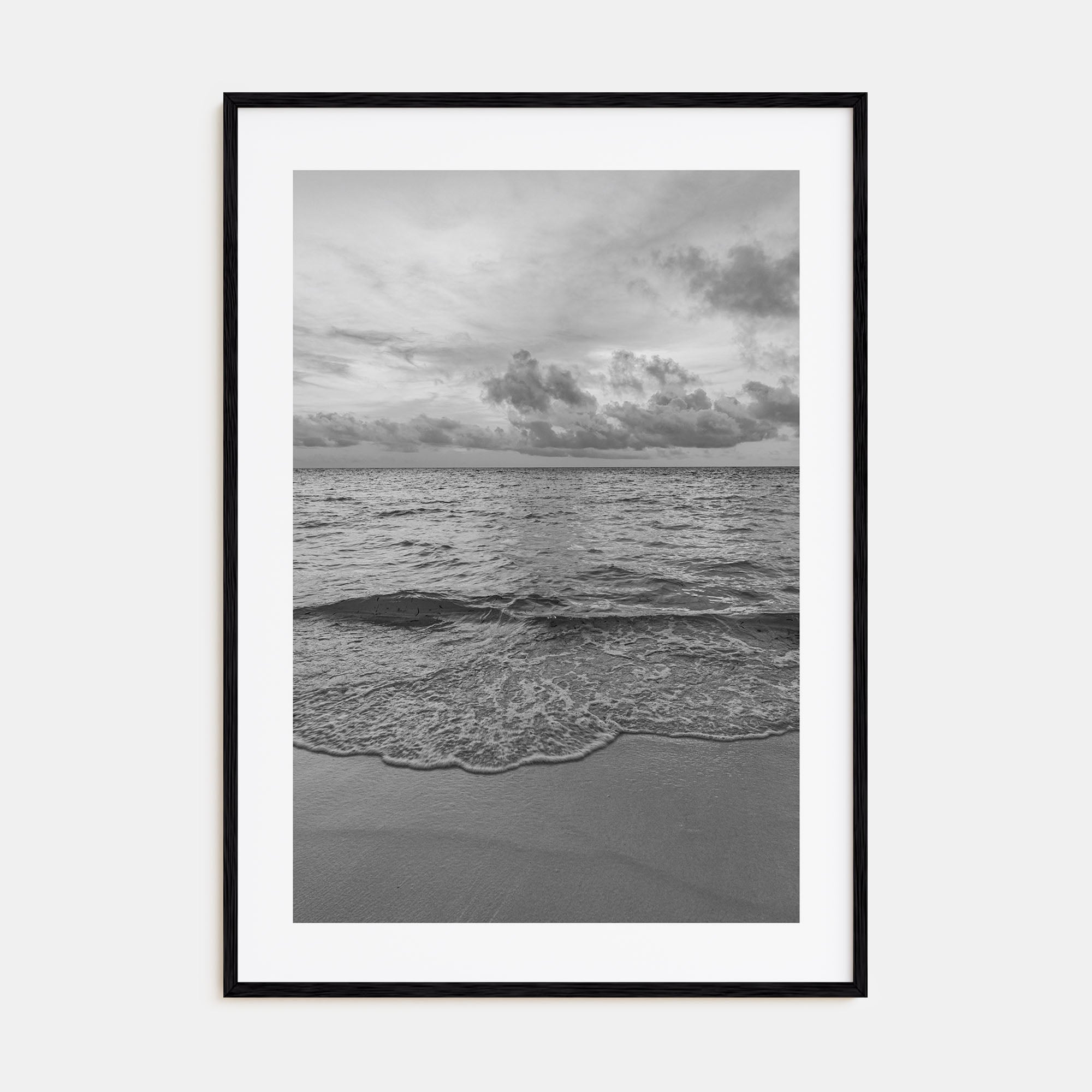 Calm Beach Photo B&W Poster