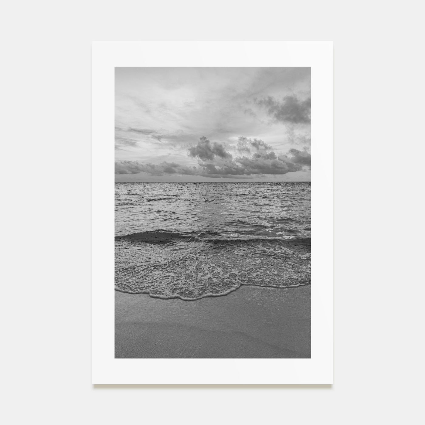 Calm Beach Photo B&W Poster