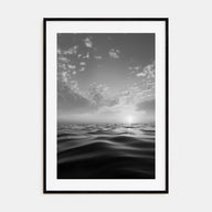 Calm Sunset Photo B&W Poster