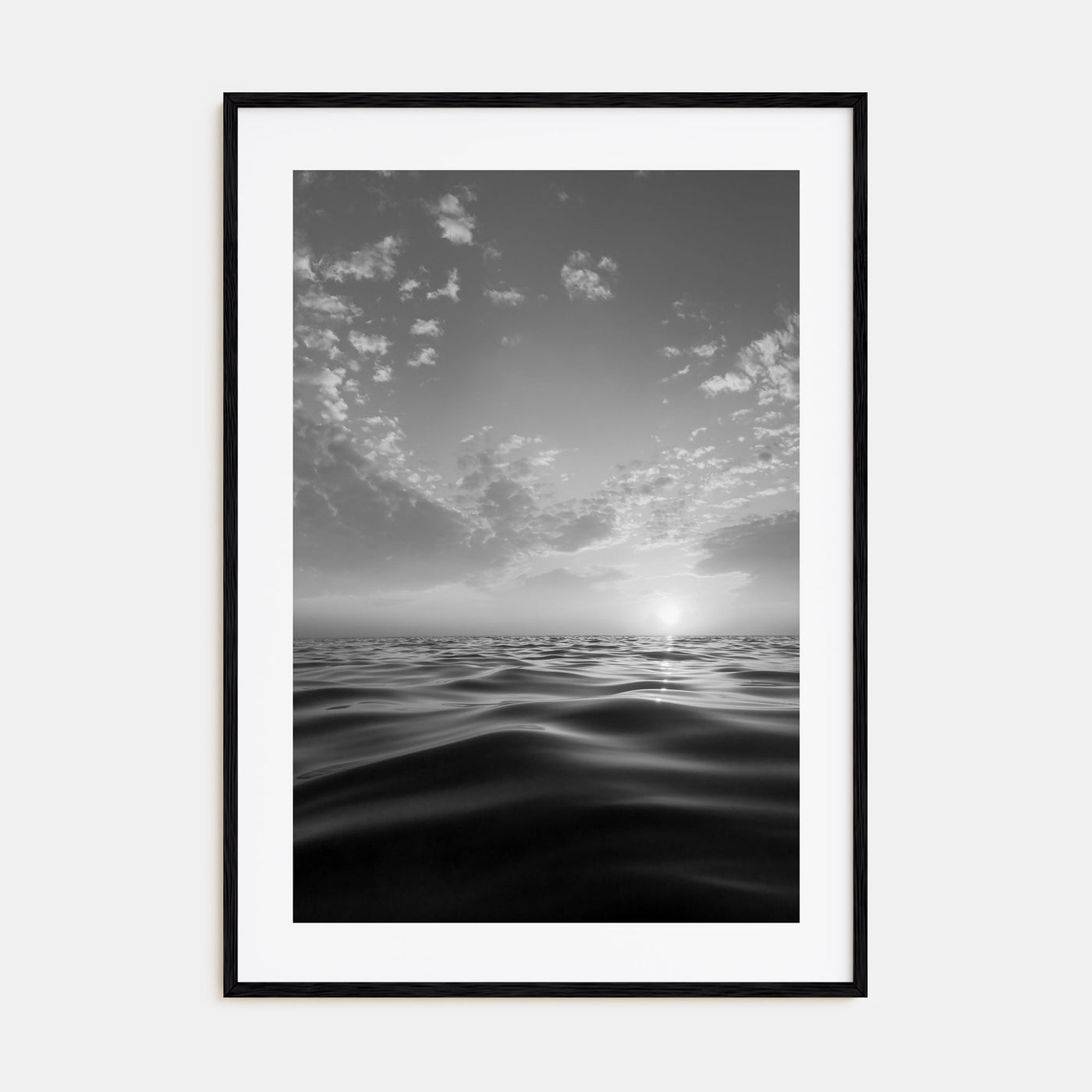 Calm Sunset Photo B&W Poster