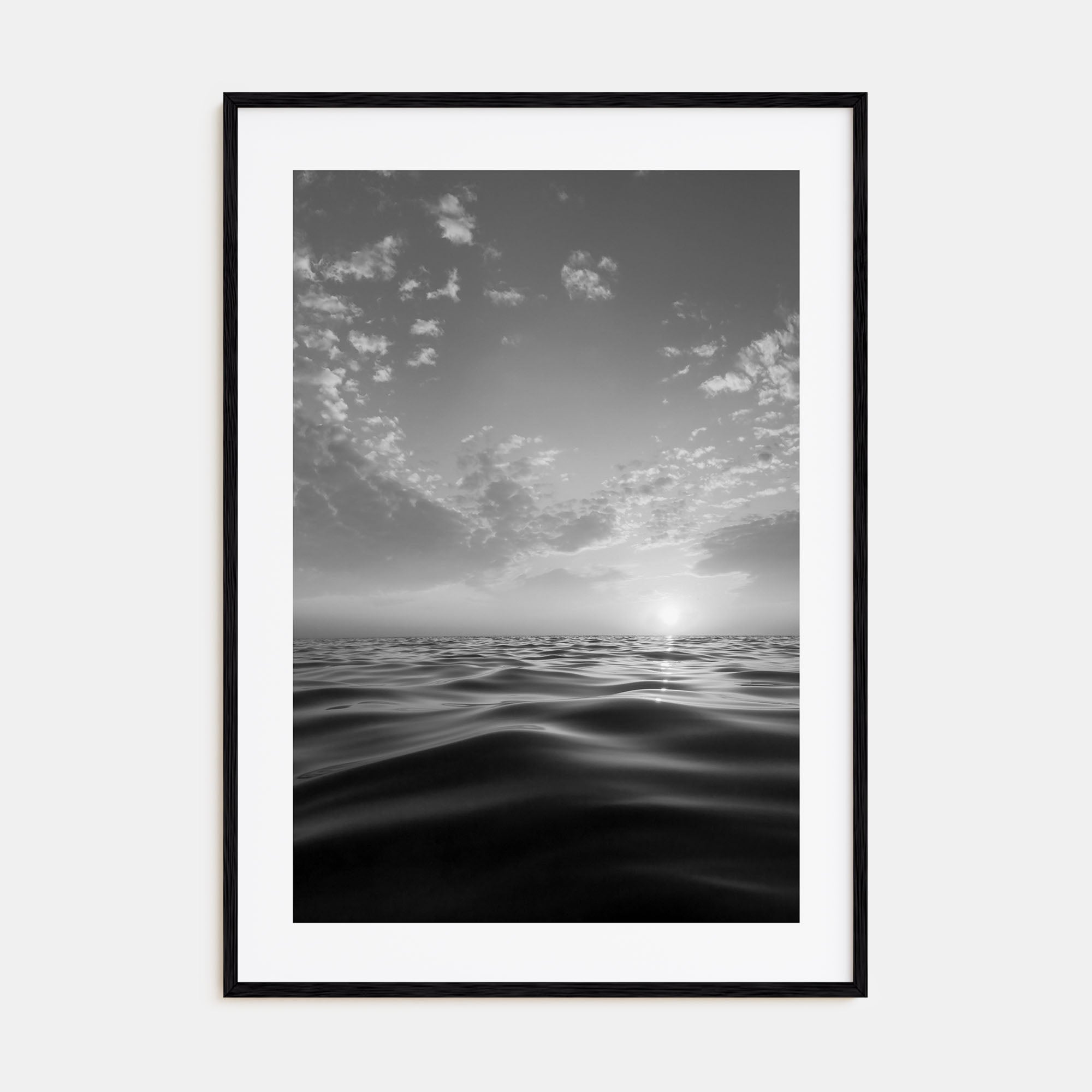 Calm Sunset Photo B&W Poster
