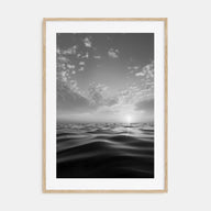 Calm Sunset Photo B&W Poster