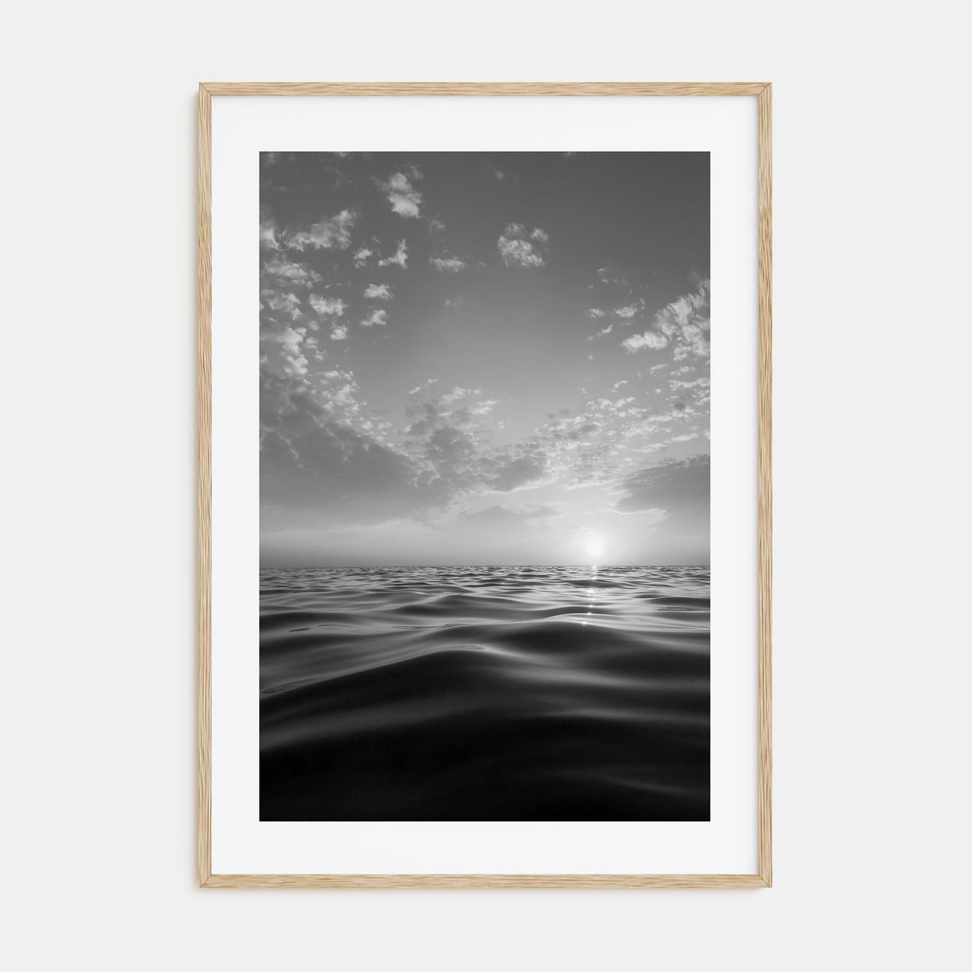 Calm Sunset Photo B&W Poster