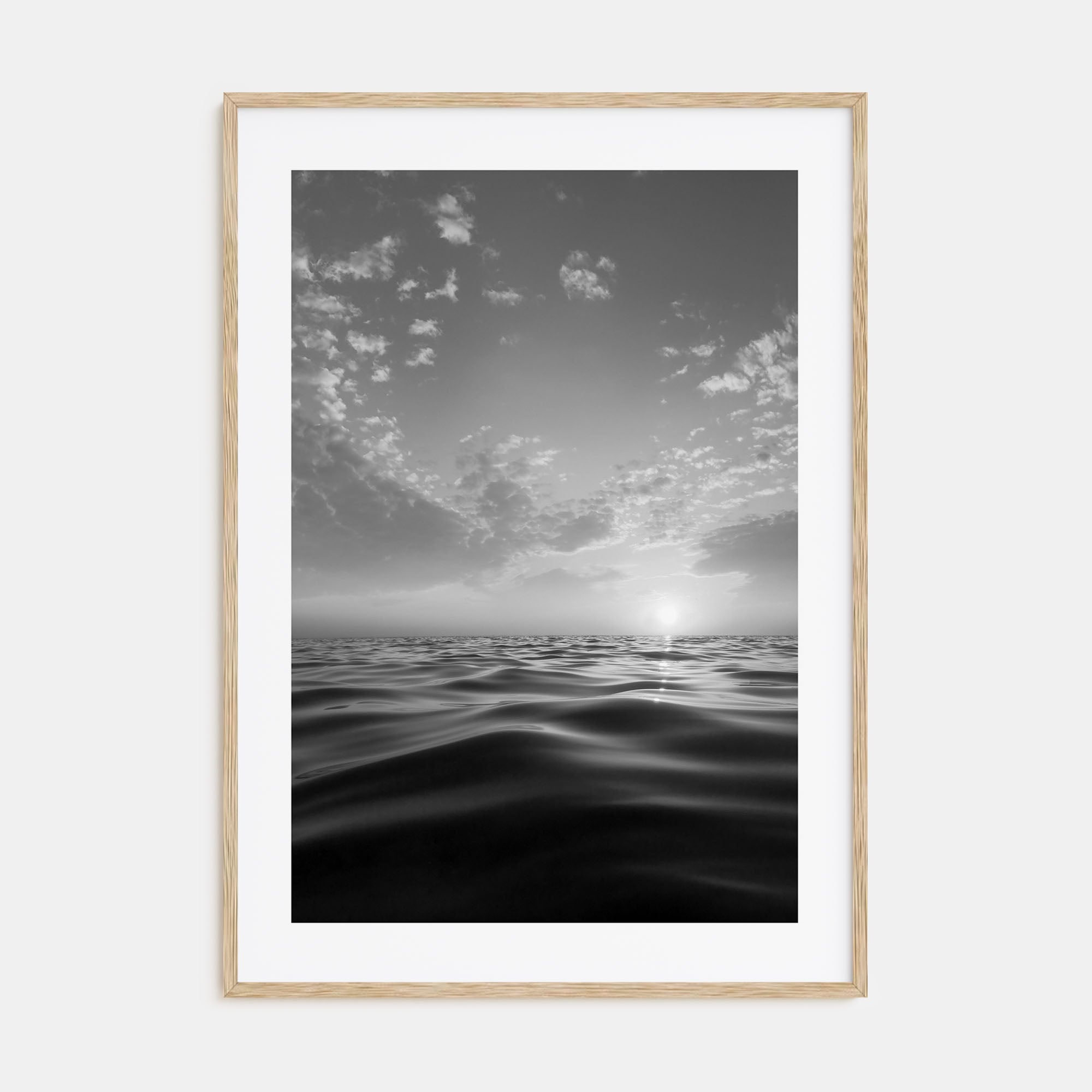 Calm Sunset Photo B&W Poster