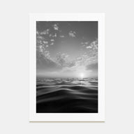 Calm Sunset Photo B&W Poster