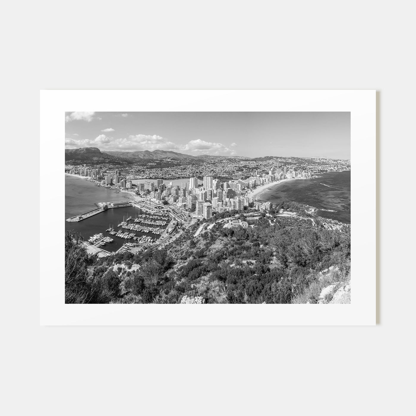 Calpe Landscape B&W Poster