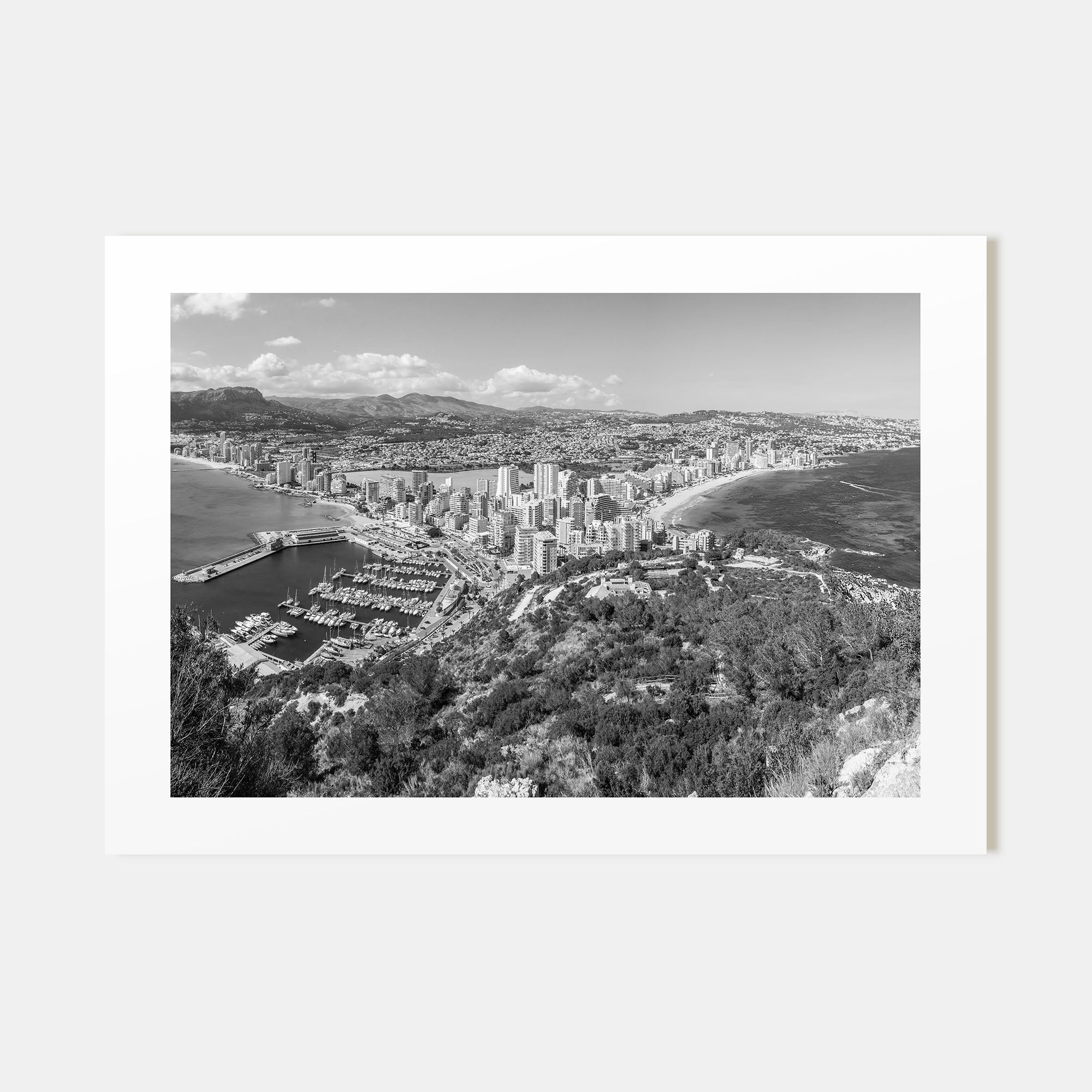 Calpe Landscape B&W Poster