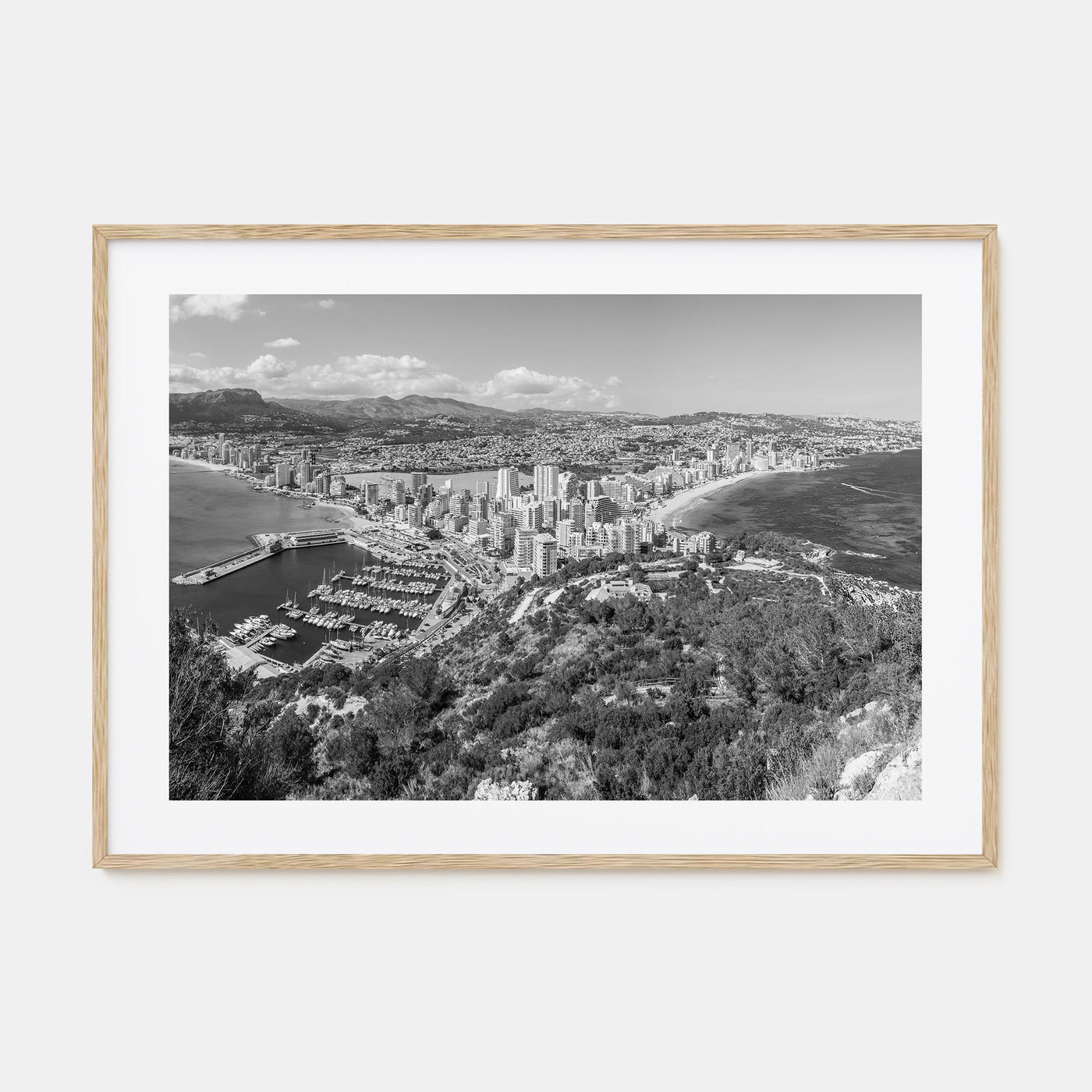 Calpe Landscape B&W Poster