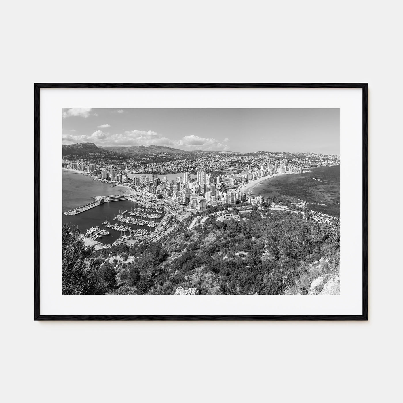 Calpe Landscape B&W Poster
