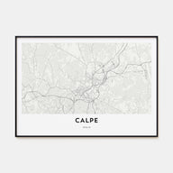 Calpe Map Landscape Poster