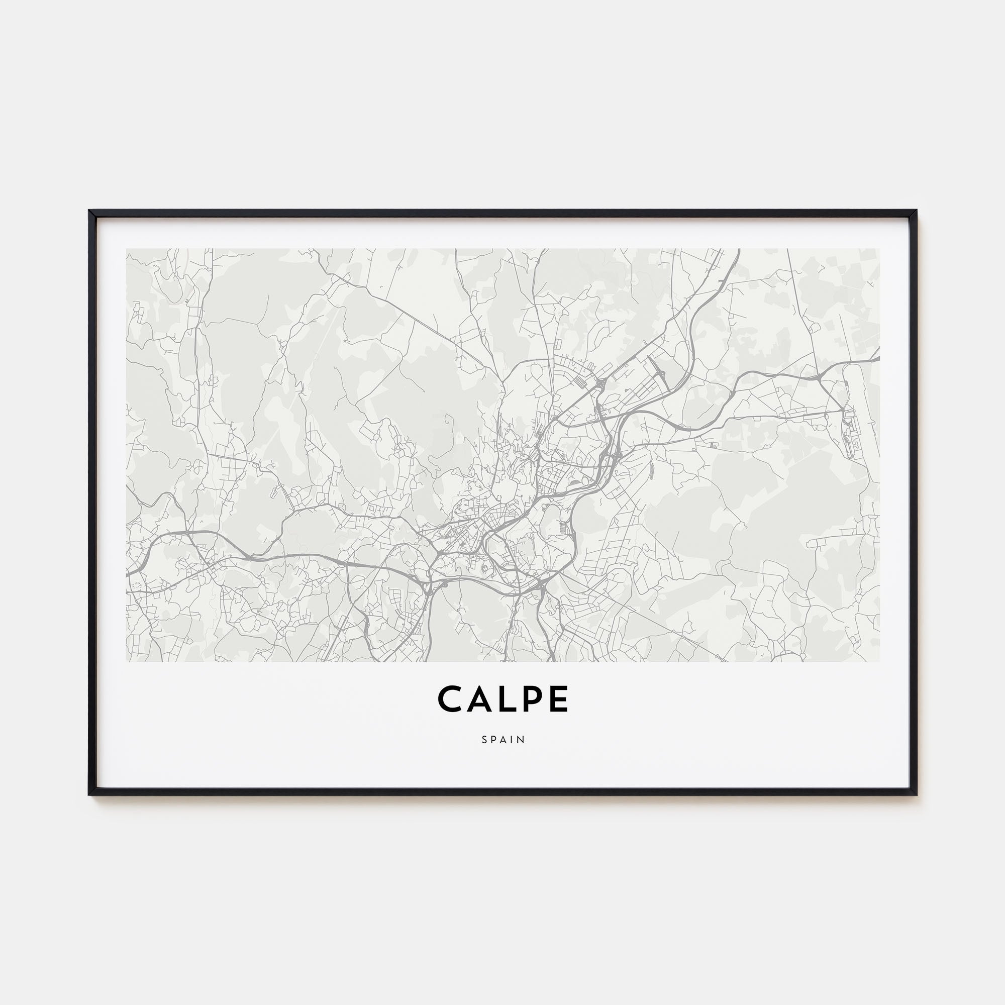 Calpe Map Landscape Poster