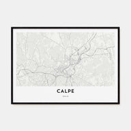 Calpe Map Landscape Poster