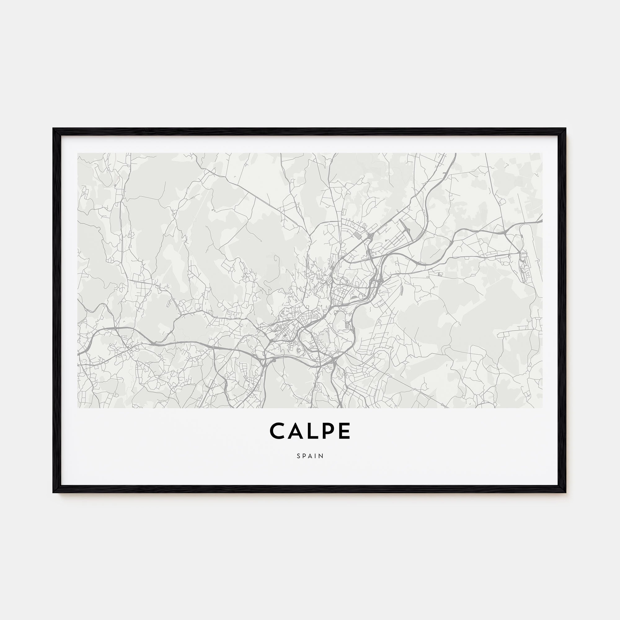 Calpe Map Landscape Poster