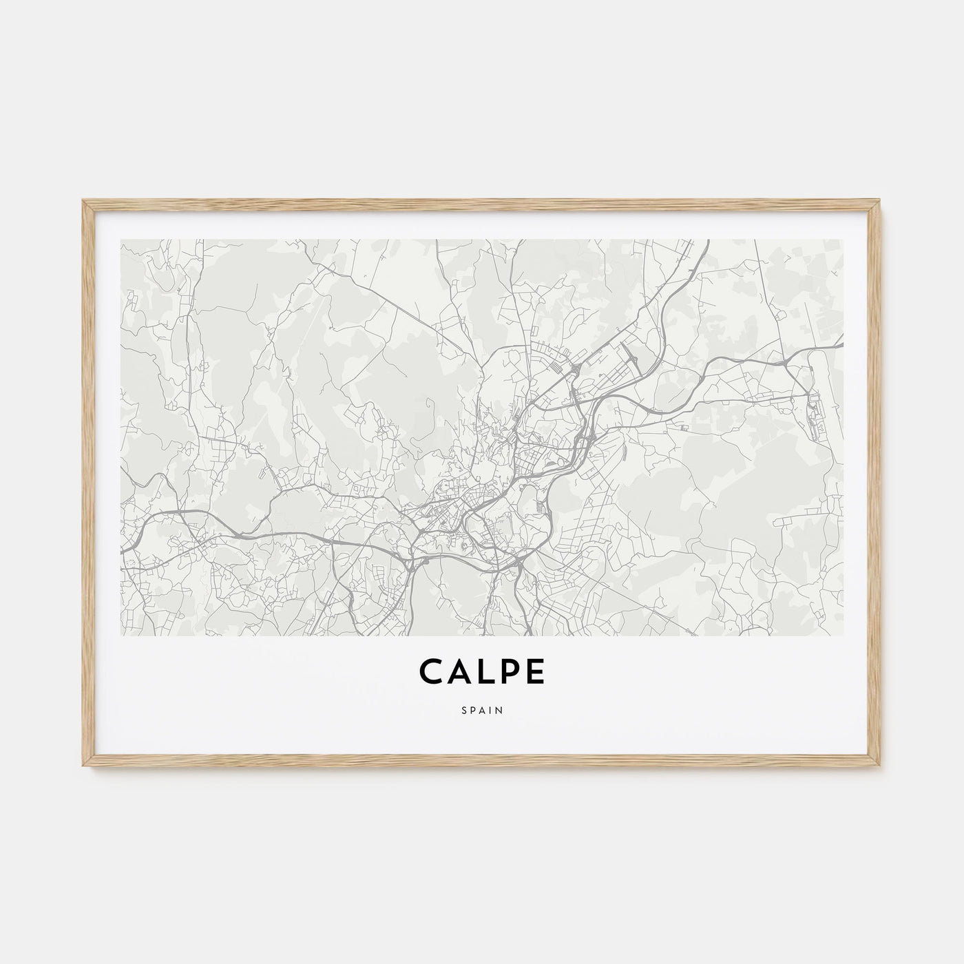 Calpe Map Landscape Poster