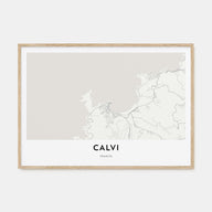Calvi Map Landscape Poster