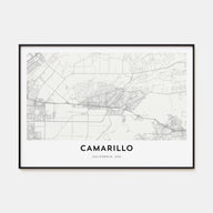Camarillo Map Landscape Poster
