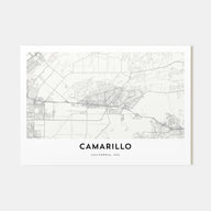 Camarillo Map Landscape Poster