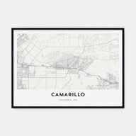 Camarillo Map Landscape Poster