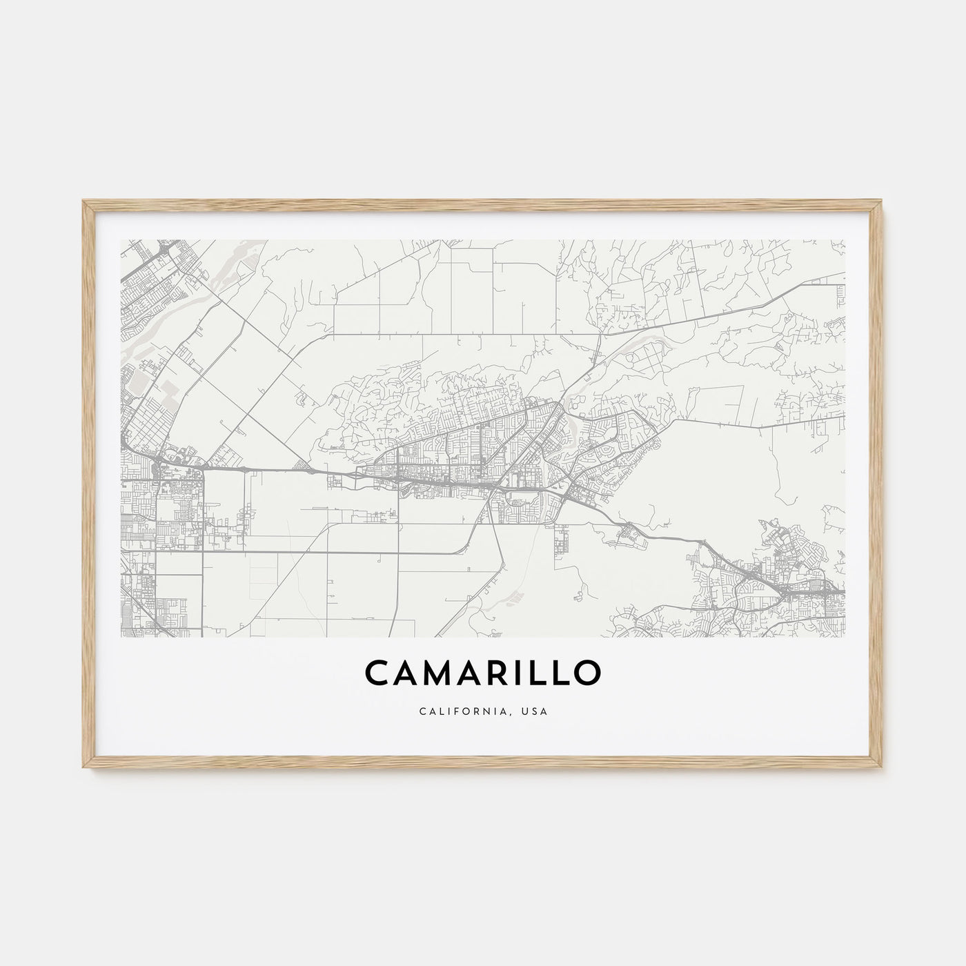 Camarillo Map Landscape Poster