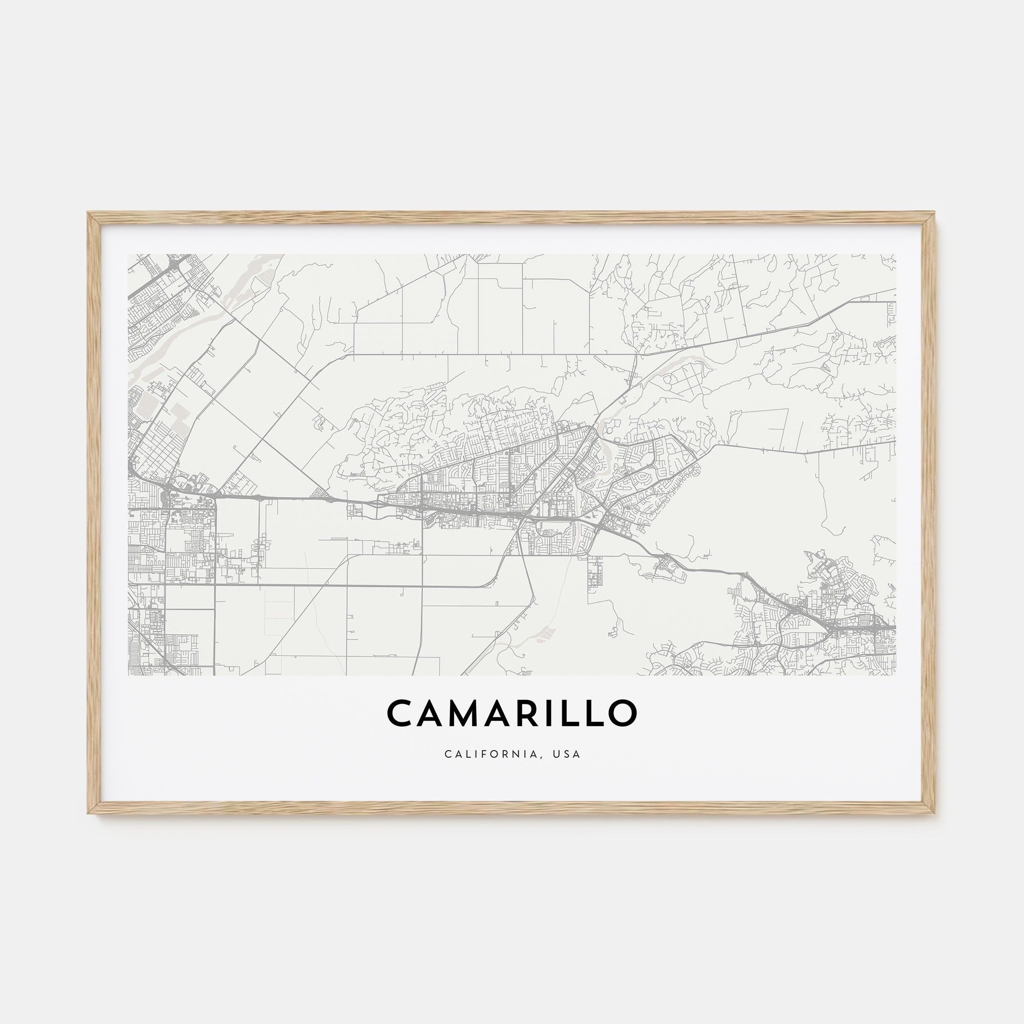 Camarillo Map Landscape Poster