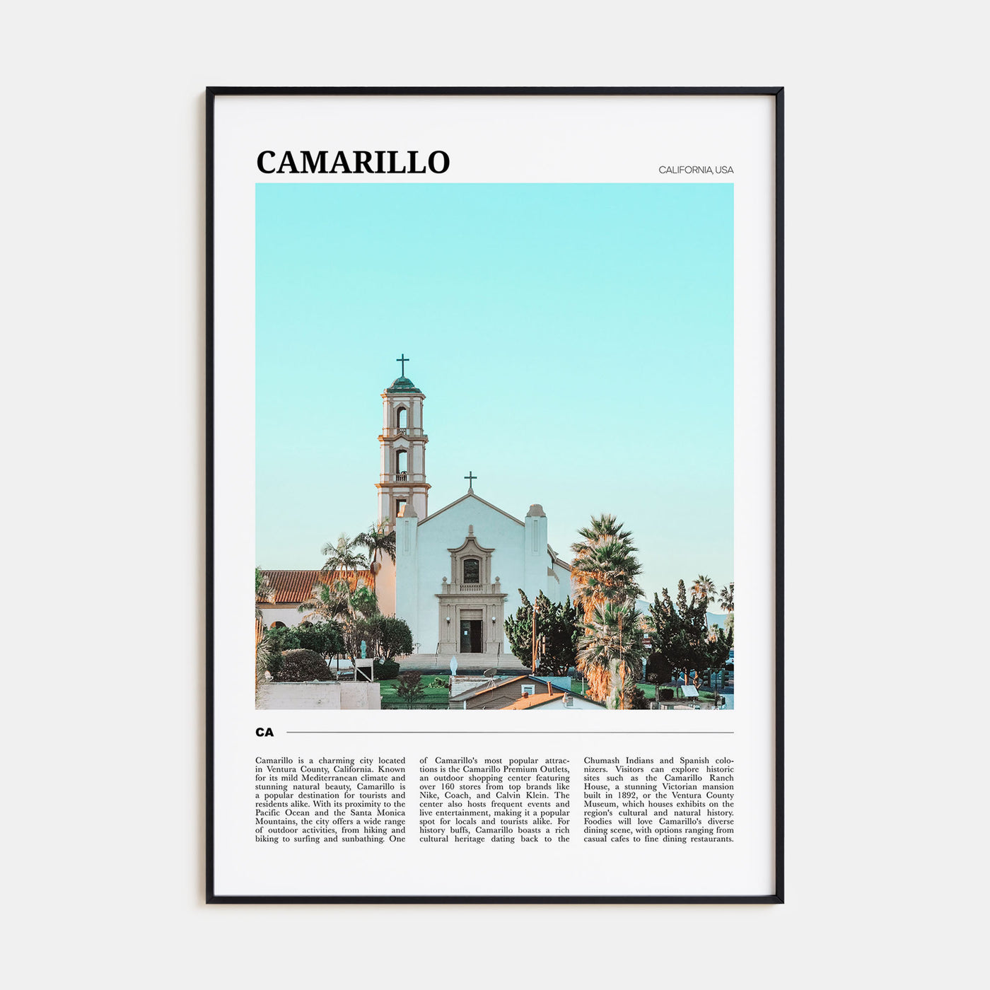Camarillo Travel Color Poster