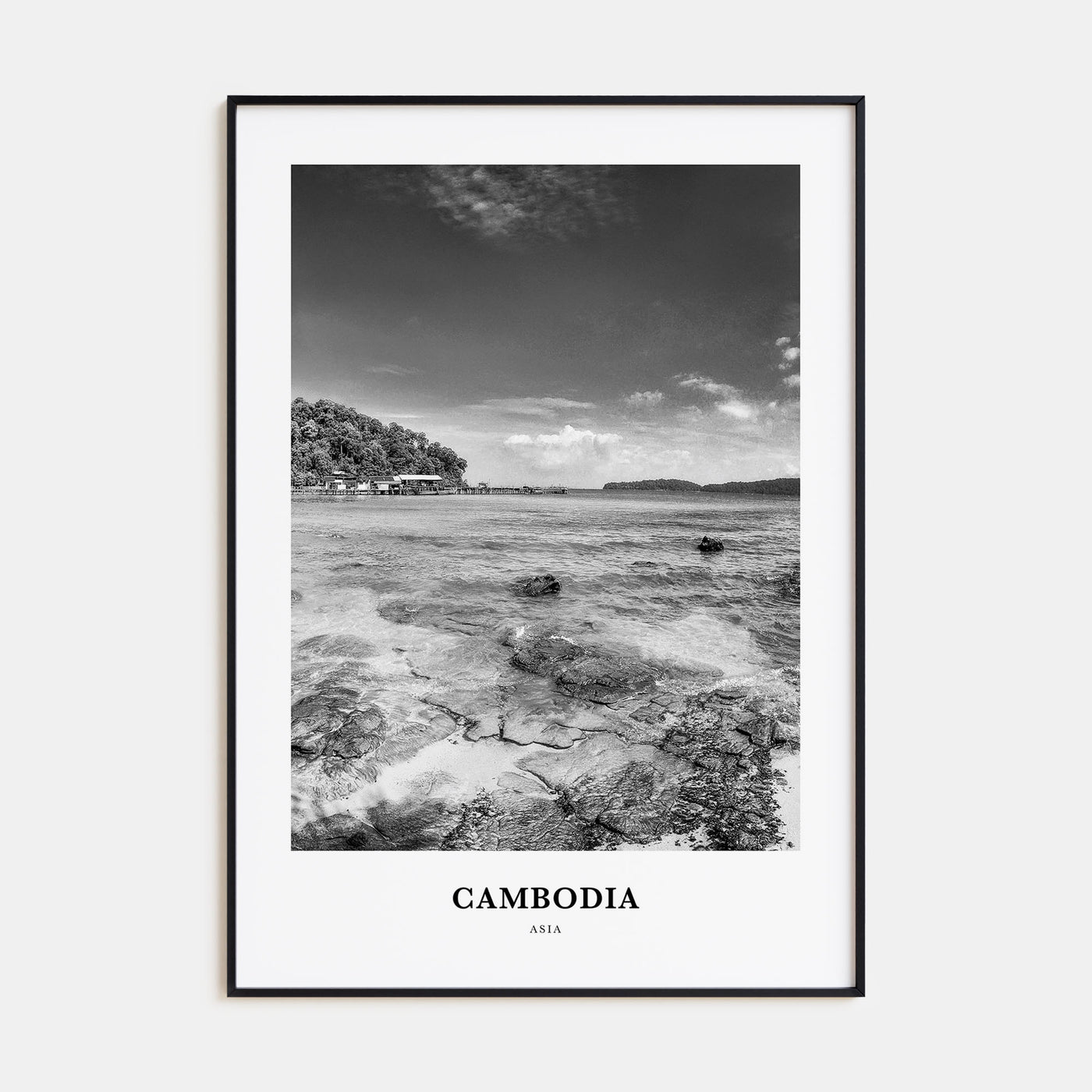 Cambodia Portrait B&W No 1 Poster